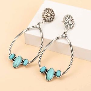 TURQUOISE EMERY ROSE EARRINGS